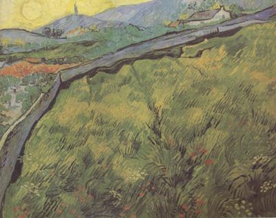 Vincent Van Gogh Field of Spring Wheat at Sunrise (nn04) china oil painting image